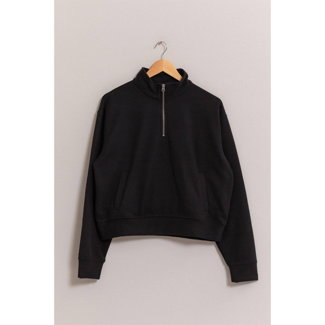 Elevated Comfort Half Zip Sweatshirt