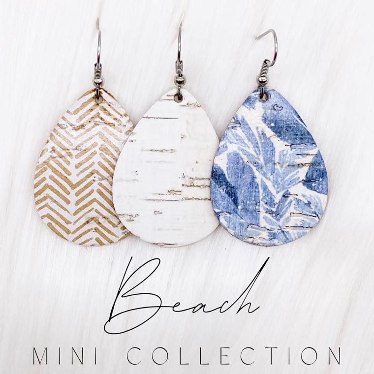 Beach Collection Corkie Teardrop Earrings - 22 Palms Boutique