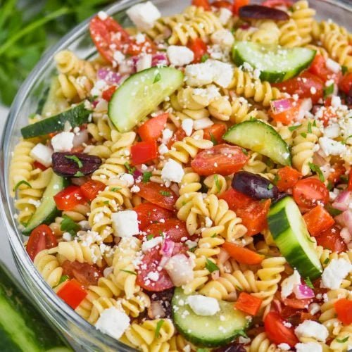 Greek Rotini Pasta Salad - 22 Palms Boutique