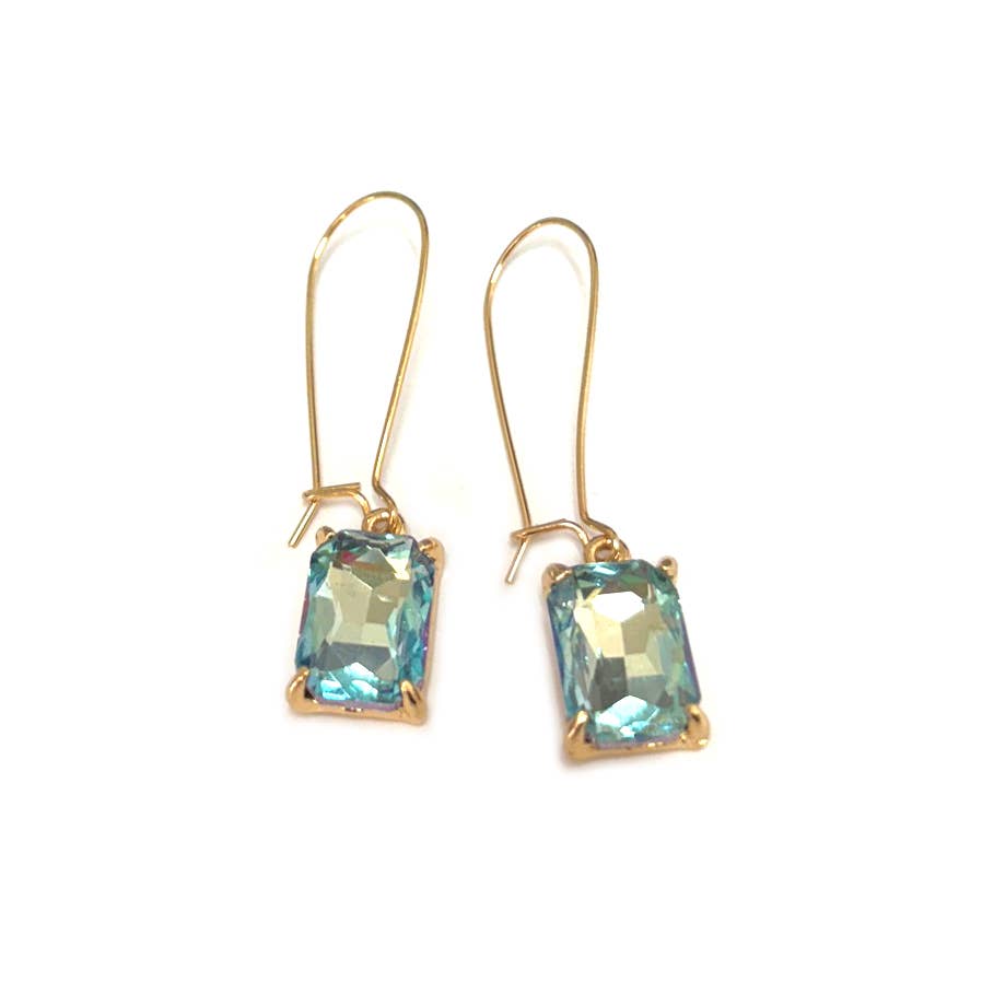 Aurora Emerald-Cut Drop Earrings
