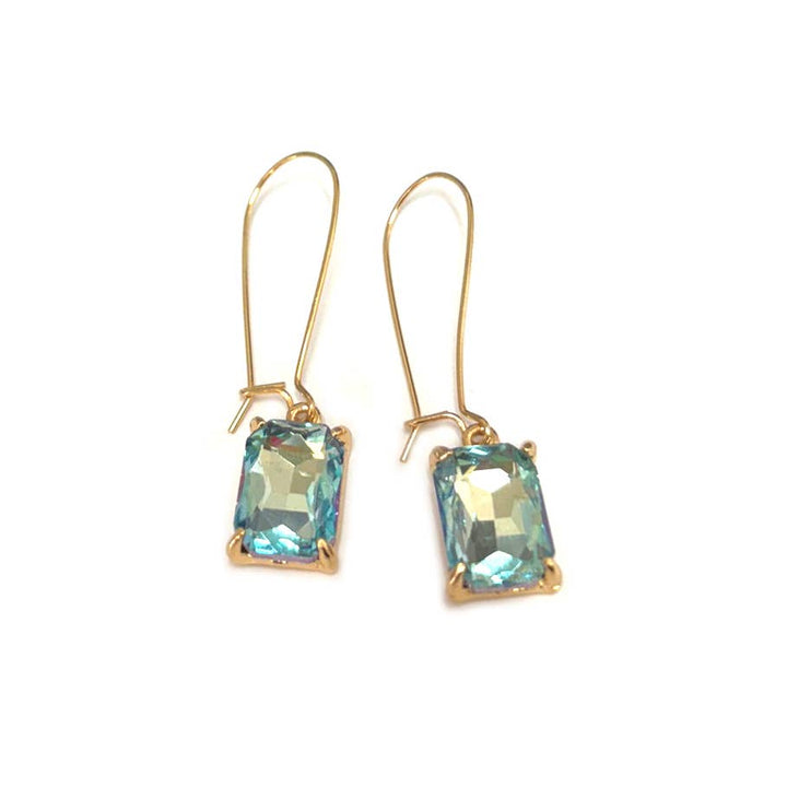 Aurora Emerald-Cut Drop Earrings