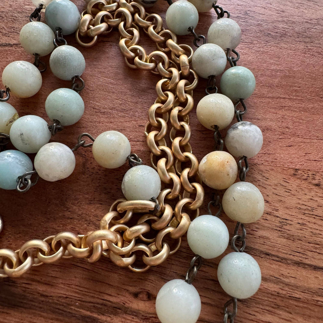 Amazonite Liberty Medallion Necklace