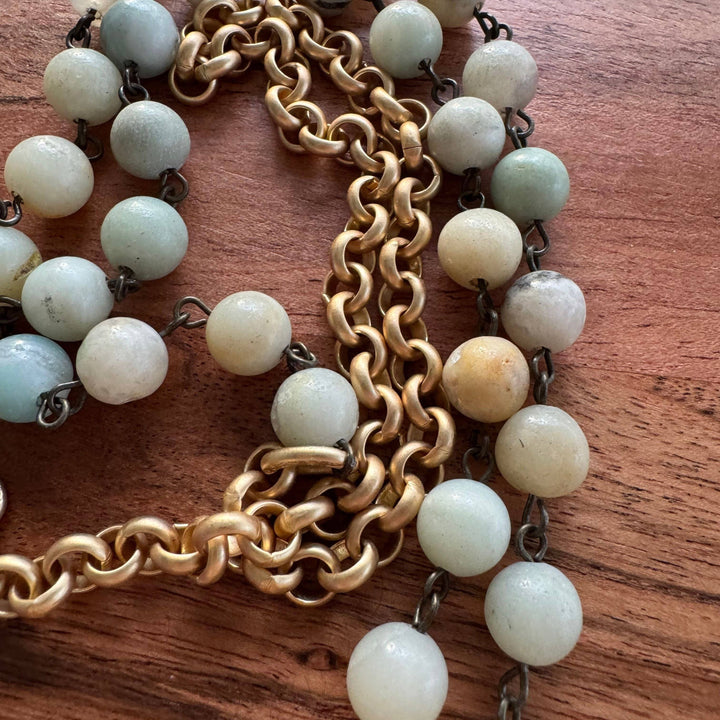 Amazonite Liberty Medallion Necklace