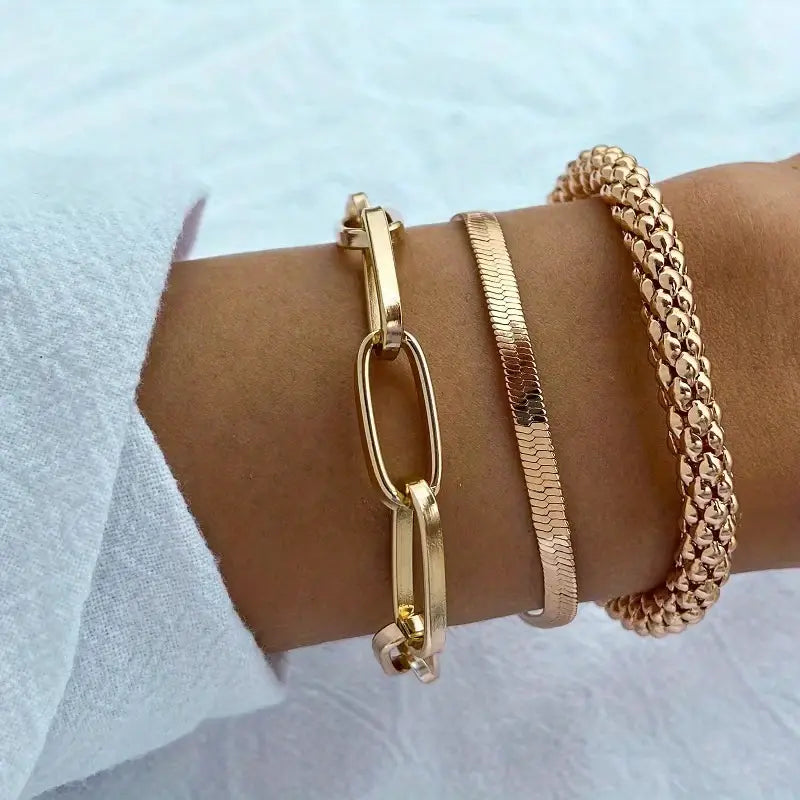 Classic gold bracelets