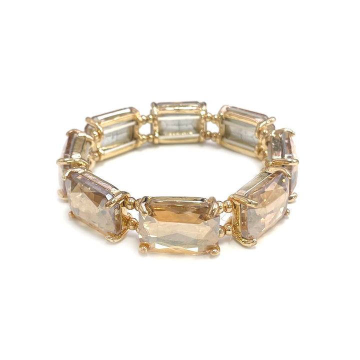 Lumière Emerald Cut Crystal Stretch Bracelet Collection