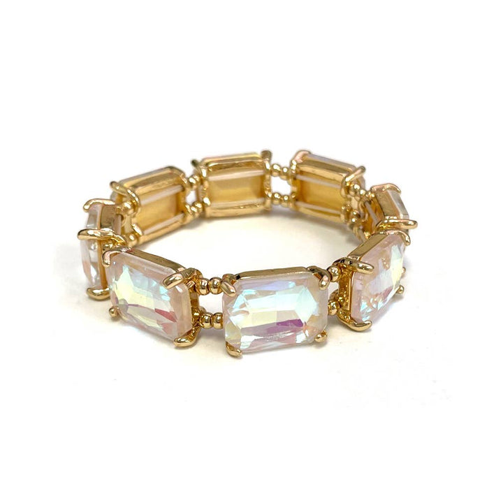 Lumière Emerald Cut Crystal Stretch Bracelet Collection