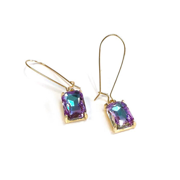 Aurora Emerald-Cut Drop Earrings