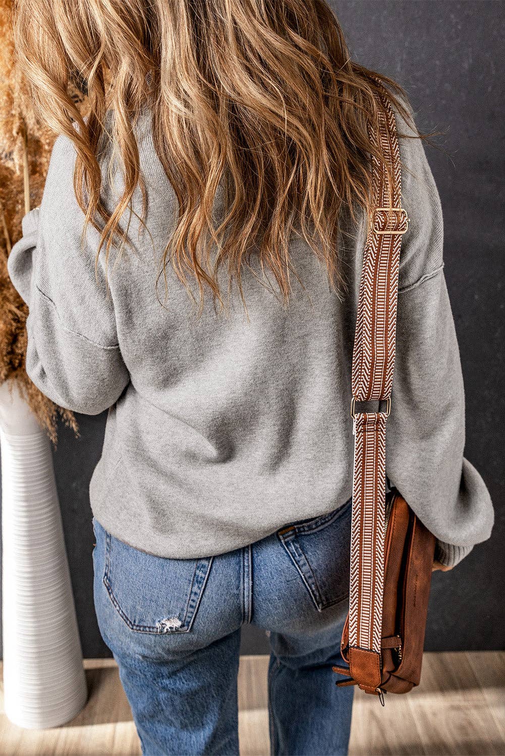 Brielle Turtleneck Drop Shoulder Bubble Sleeve Knit Sweater - 22 Palms Boutique