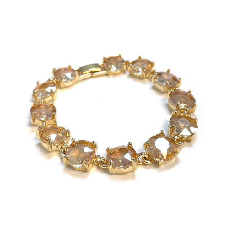 Cushion Cut Crystal Link Bracelet