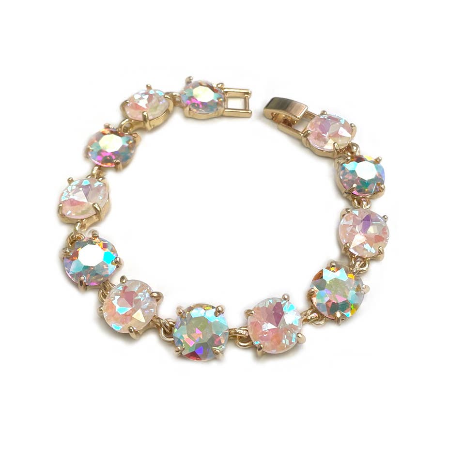 Cushion Cut Crystal Link Bracelet