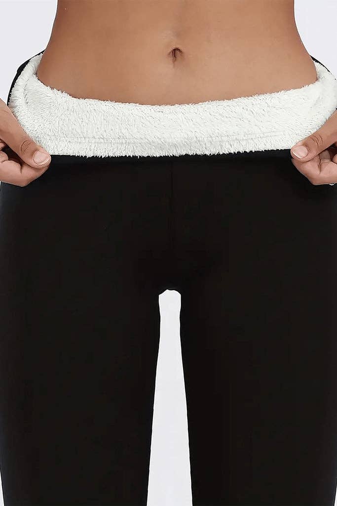 Fleece Lined Pocketed Thermal Leggings - 22 Palms Boutique