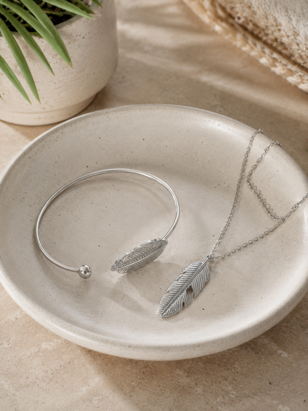 Feather Pendant Necklace