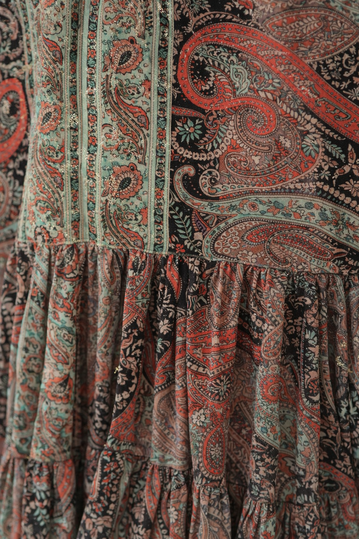 Summer Nights Silk Boho Maxi Ibiza Dress