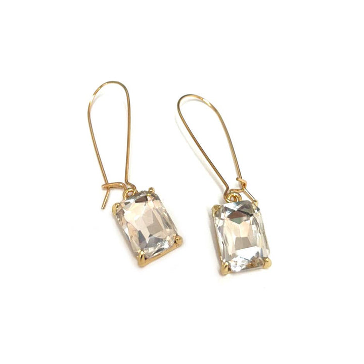 Aurora Emerald-Cut Drop Earrings
