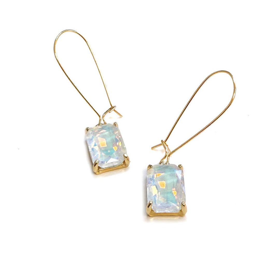 Aurora Emerald-Cut Drop Earrings