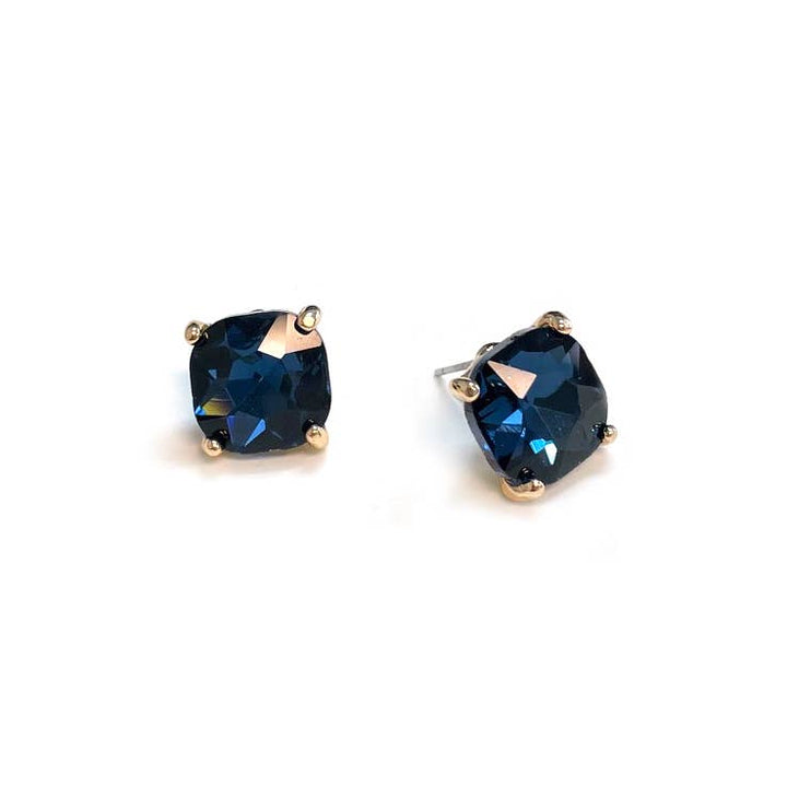 Cushion Cut Crystal Studs