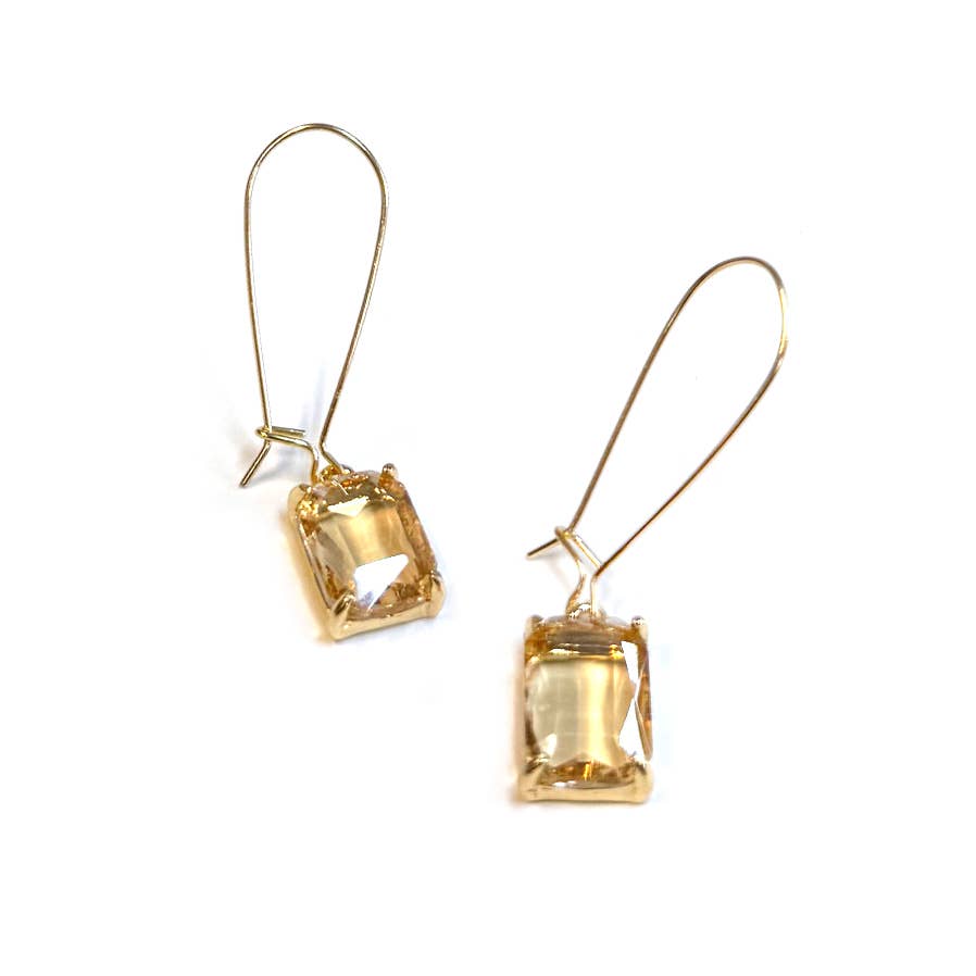 Aurora Emerald-Cut Drop Earrings - 22 Palms Boutique