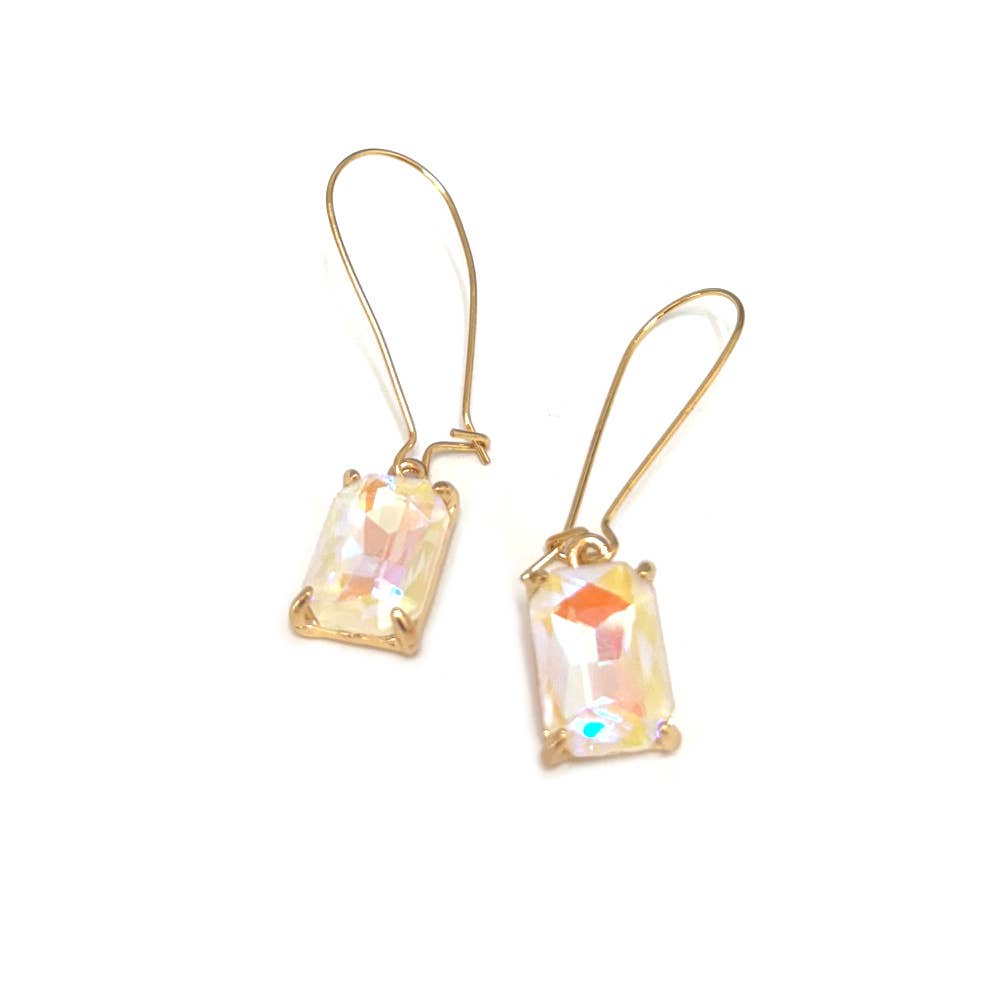 Aurora Emerald-Cut Drop Earrings - 22 Palms Boutique