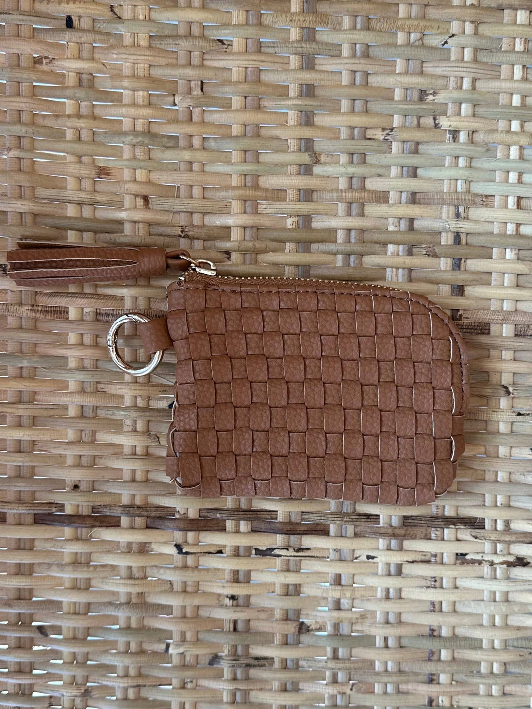 Bailey Checkered Keychain Wallet: Black - 22 Palms Boutique