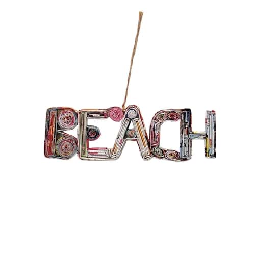 Beach Sign Ornament - Recycled Paper - 22 Palms Boutique