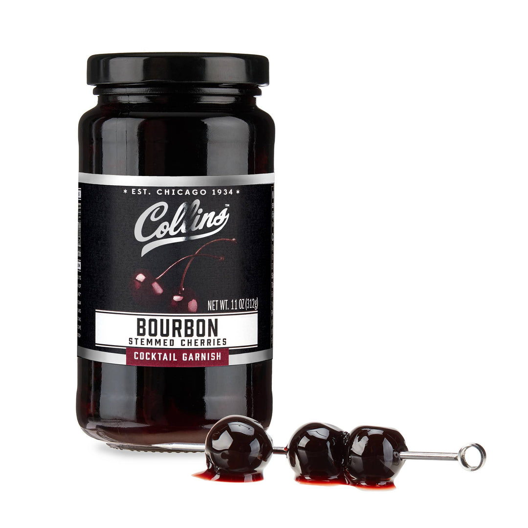 Bourbon-Soaked Stemmed Cherries Cocktail Garnish - 11 oz - 22 Palms Boutique