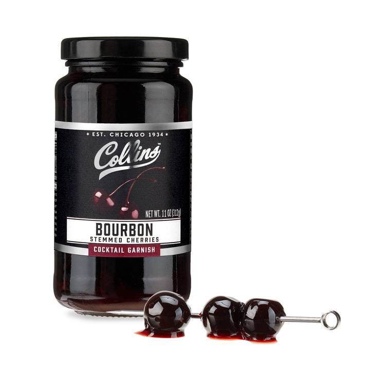 Bourbon-Soaked Stemmed Cherries Cocktail Garnish - 11 oz - 22 Palms Boutique