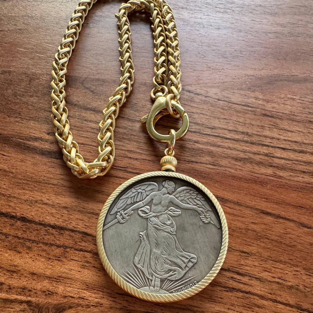 Heaven Sent Angel Coin Medallion Necklace
