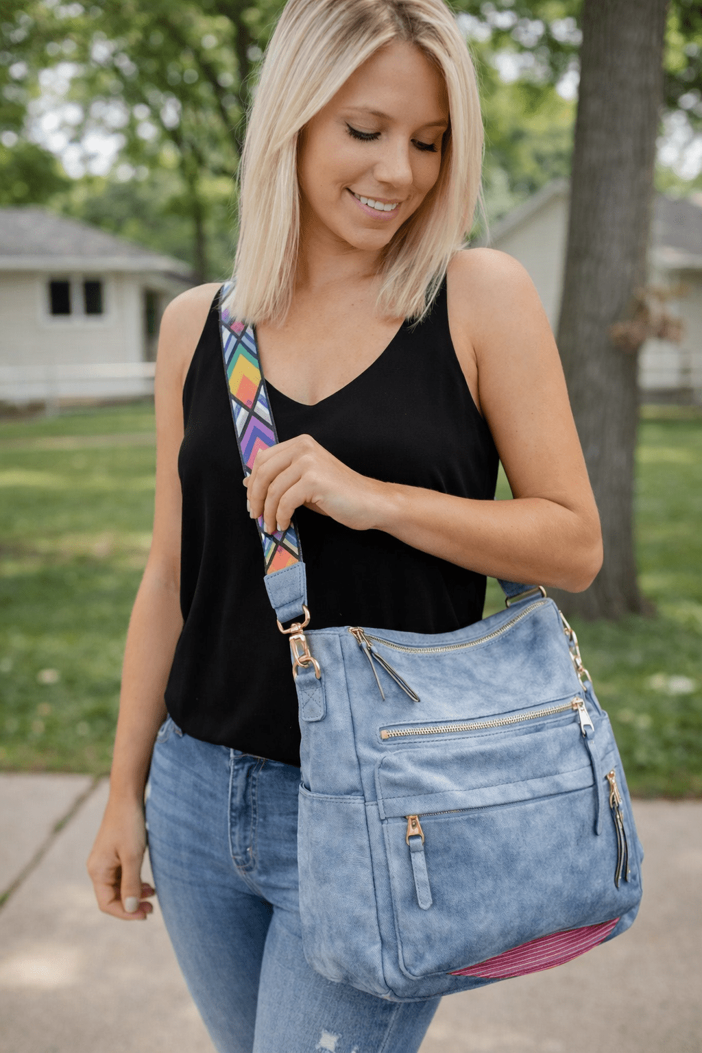 Chloe Convertible Backpack - Brilliant Blue - 22 Palms Boutique