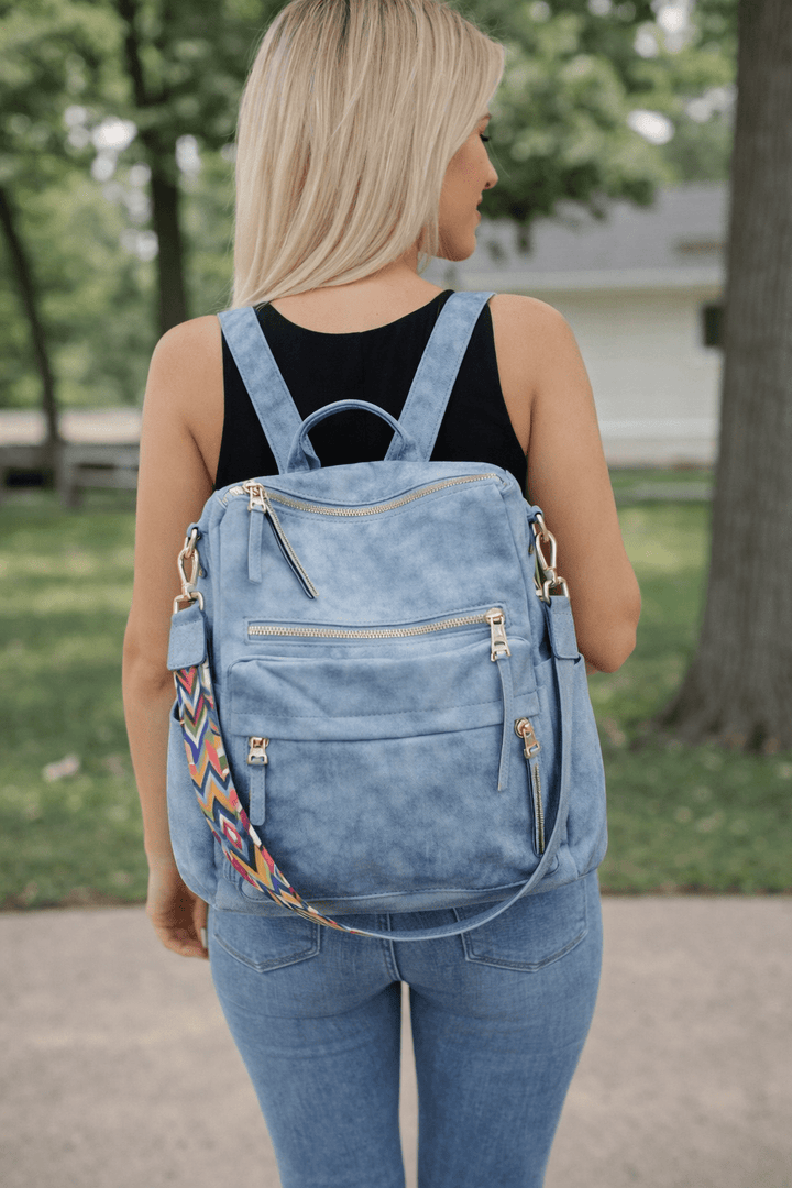 Chloe Convertible Backpack - Brilliant Blue - 22 Palms Boutique