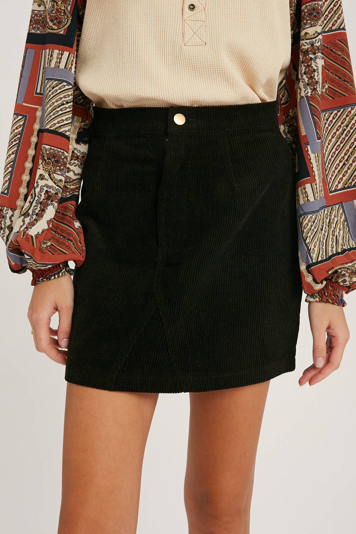 Classic Corduroy Mini Skirt - 22 Palms Boutique