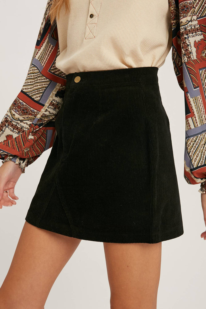Classic Corduroy Mini Skirt - 22 Palms Boutique