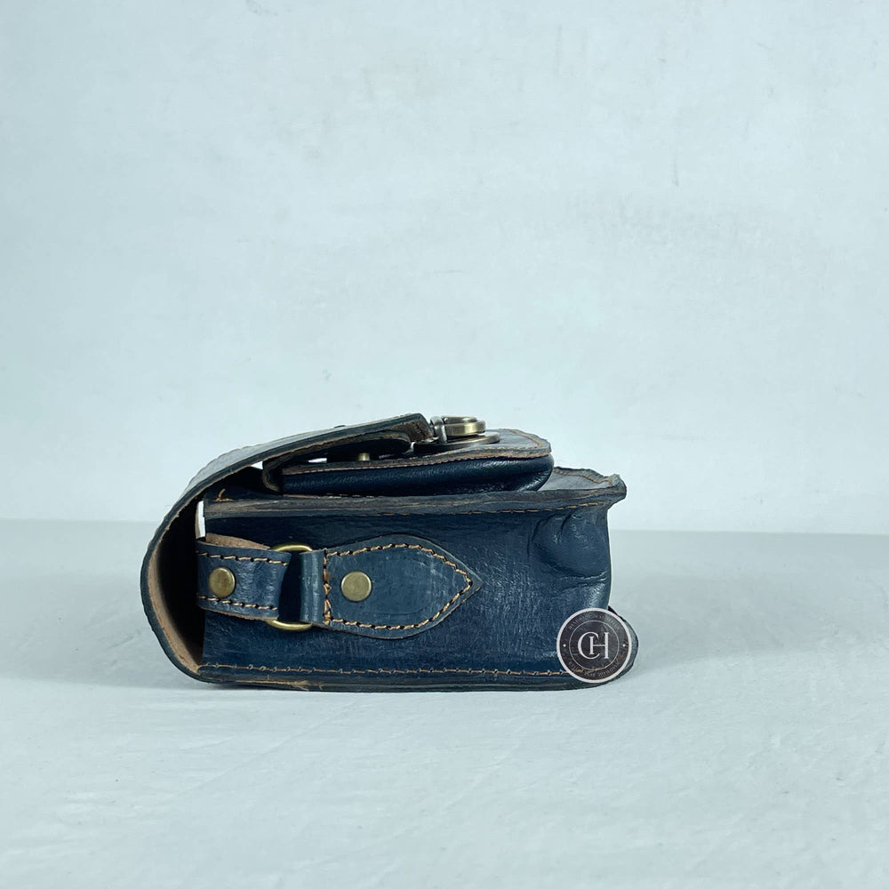 Cuiroma Blue Leather Handbag - 22 Palms Boutique