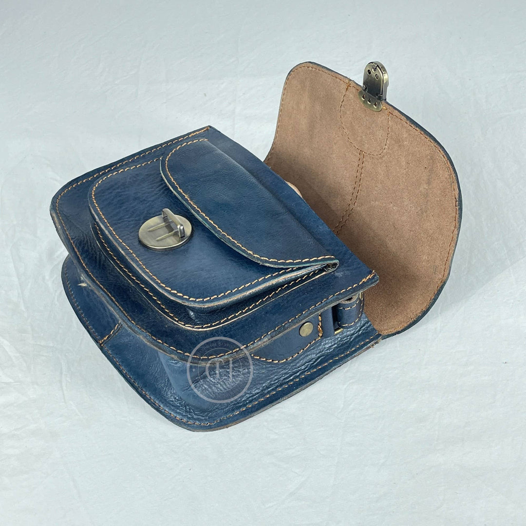 Cuiroma Blue Leather Handbag - 22 Palms Boutique