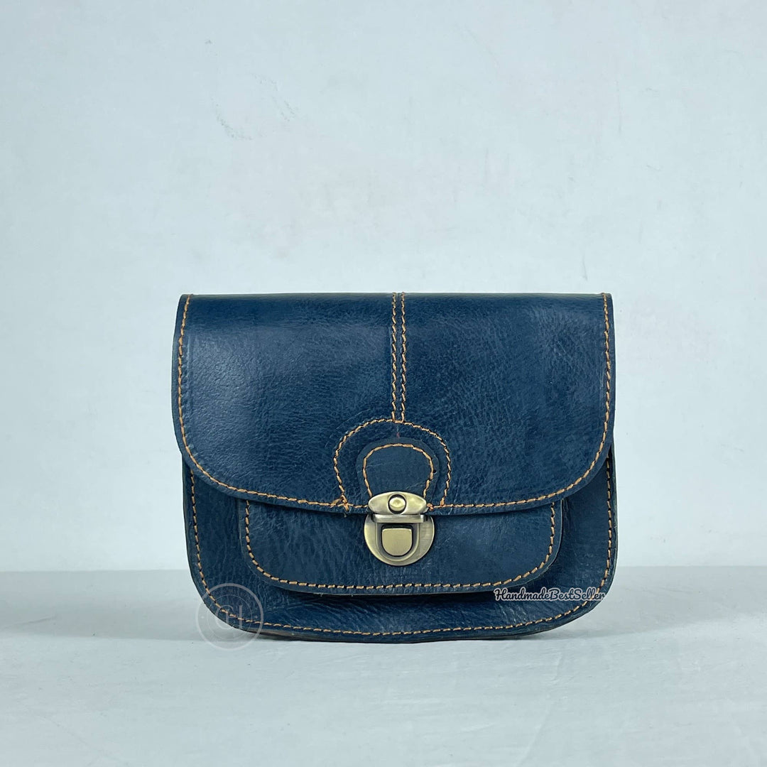 Cuiroma Blue Leather Handbag - 22 Palms Boutique