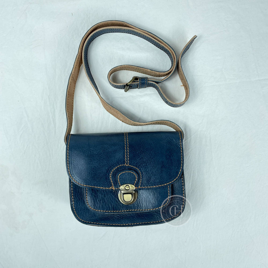 Cuiroma Blue Leather Handbag - 22 Palms Boutique