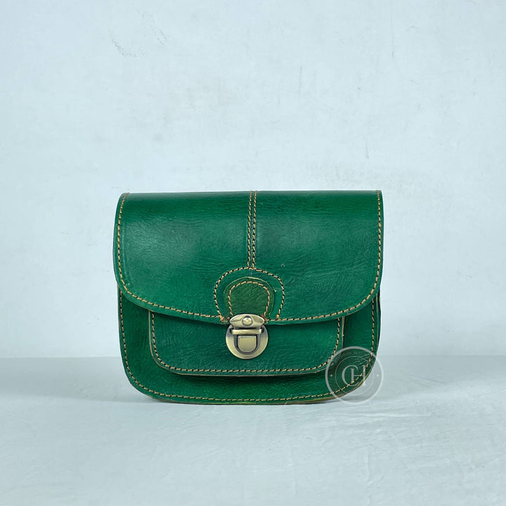 Cuiroma Green Leather Handbag - 22 Palms Boutique
