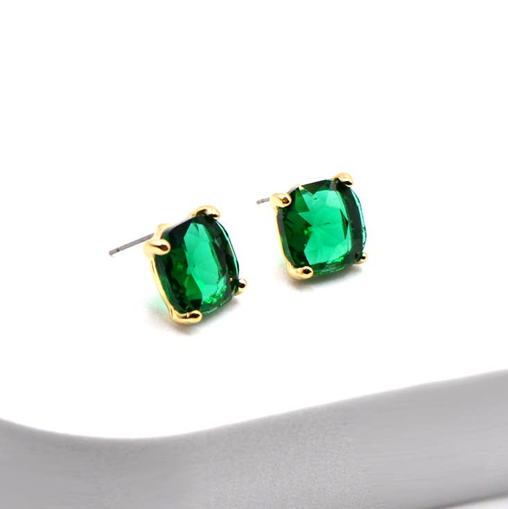 Cushion Cut Crystal Studs - 22 Palms Boutique
