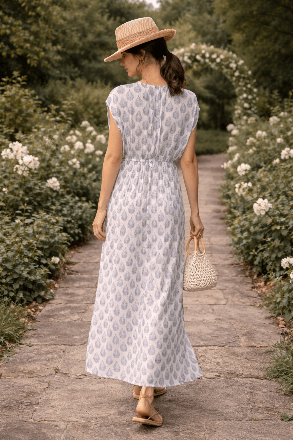 Deep V Maxi Dress - 22 Palms Boutique