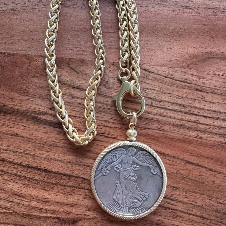 Heaven Sent Angel Coin Medallion Necklace