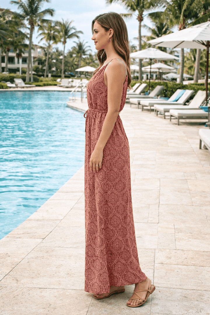 Elan Rochelle V - neck maxi with high slit - 22 Palms Boutique