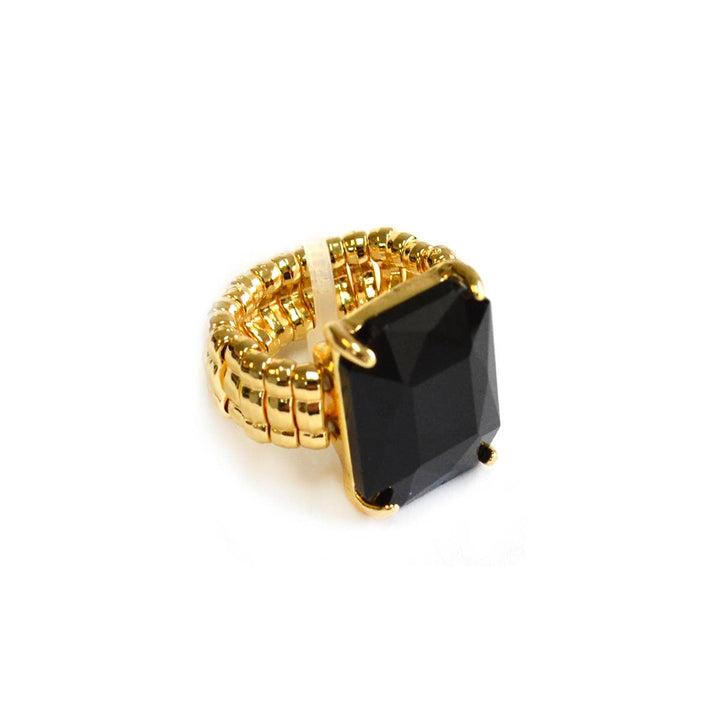 Emerald Cut Crystal Cocktail Ring - 22 Palms Boutique