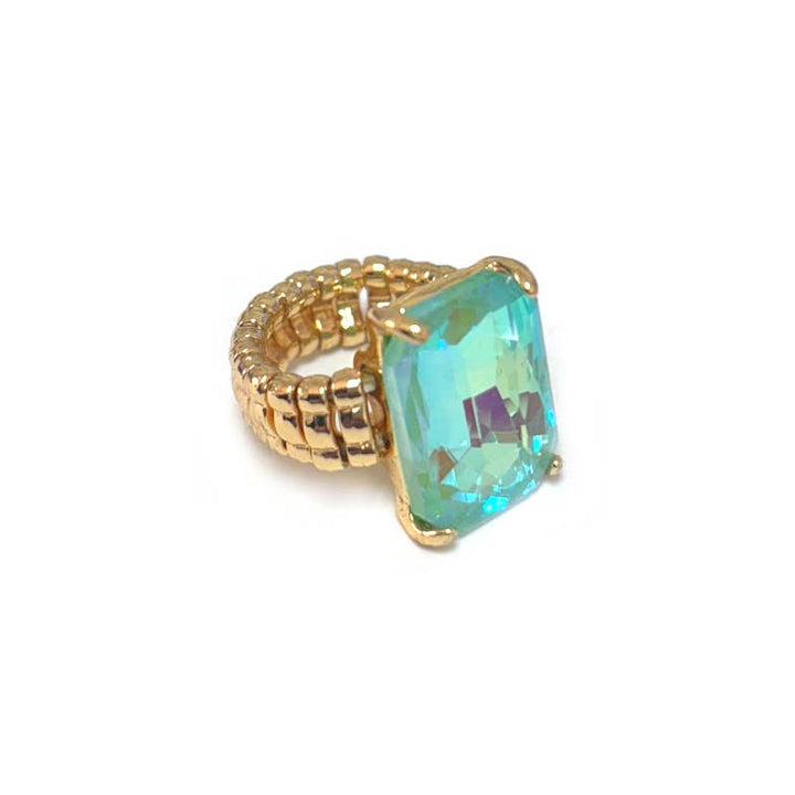 Emerald Cut Crystal Cocktail Ring - 22 Palms Boutique
