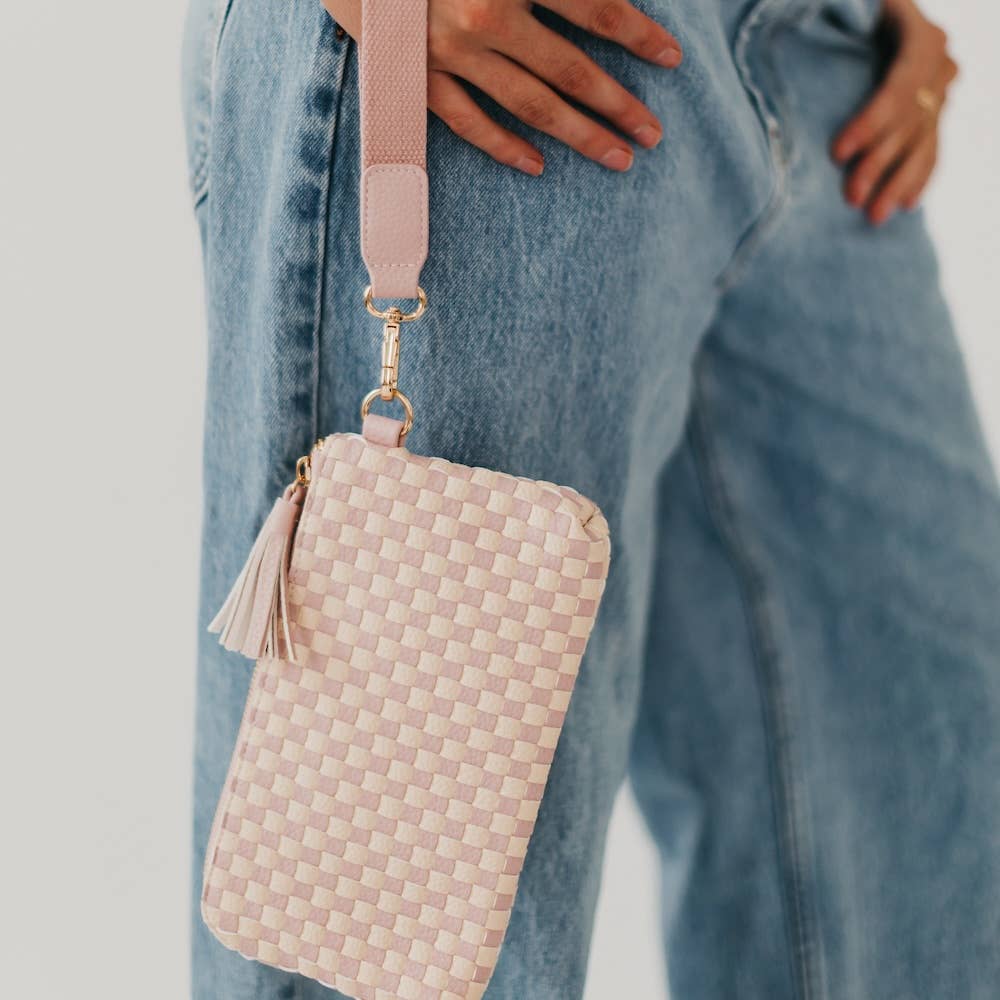Emma Woven Clutch Wristlet - 22 Palms Boutique