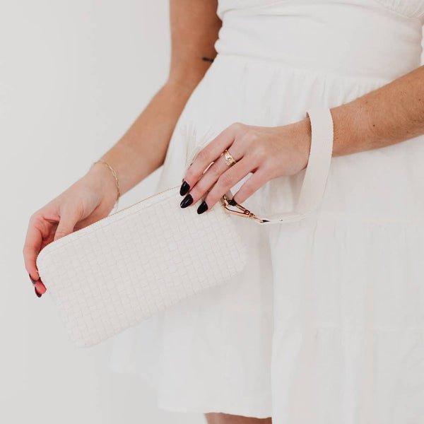 Emma Woven Clutch Wristlet - 22 Palms Boutique