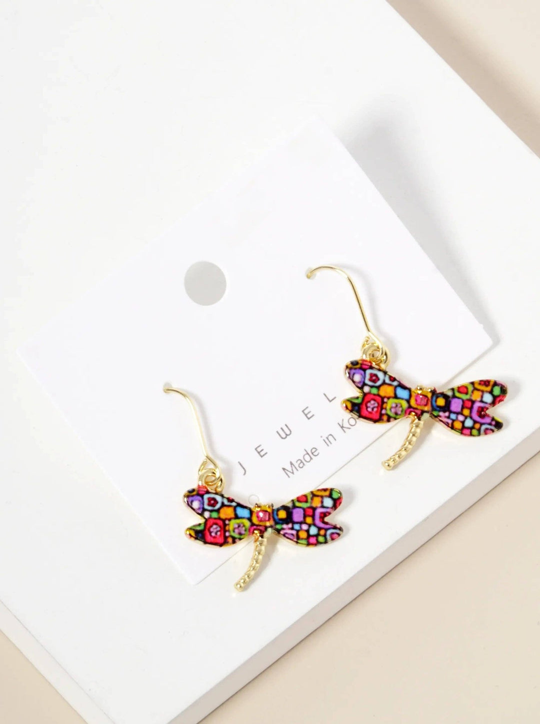 Epoxy Dragonfly Dangle Drop Earrings - 22 Palms Boutique