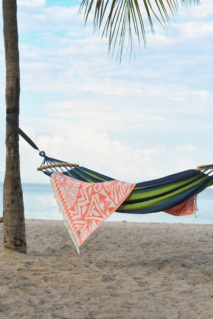 *Exclusive Antalia Peshtemal Pure Cotton Beach Towel: Benetton - 22 Palms Boutique