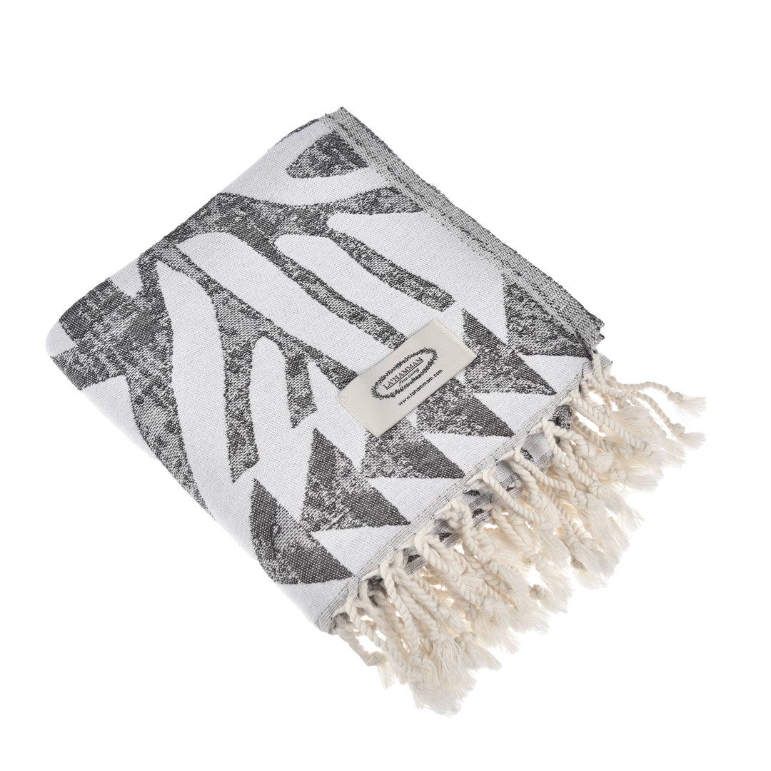 *Exclusive Antalia Peshtemal Pure Cotton Beach Towel: Benetton - 22 Palms Boutique