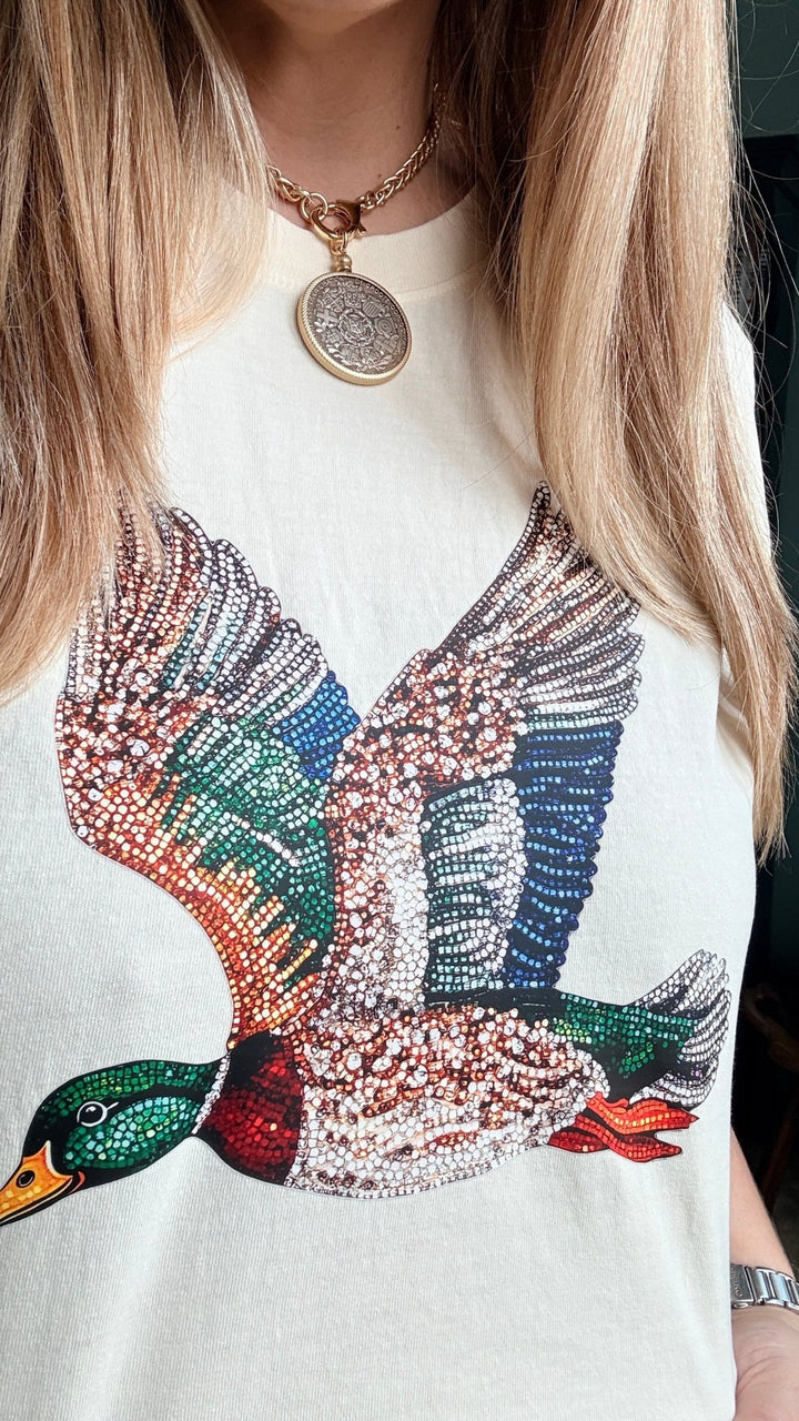 Faux Rhinestone Mallard Muscle Tank - 22 Palms Boutique