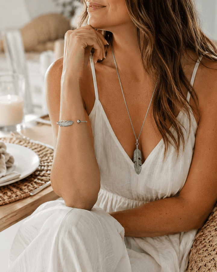 Feather Cuff Bracelet - 22 Palms Boutique