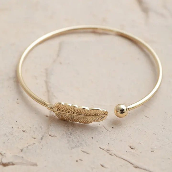 Feather Cuff Bracelet - 22 Palms Boutique